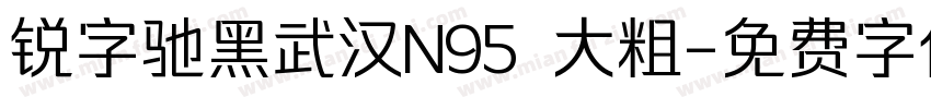 锐字驰黑武汉N95 大粗字体转换